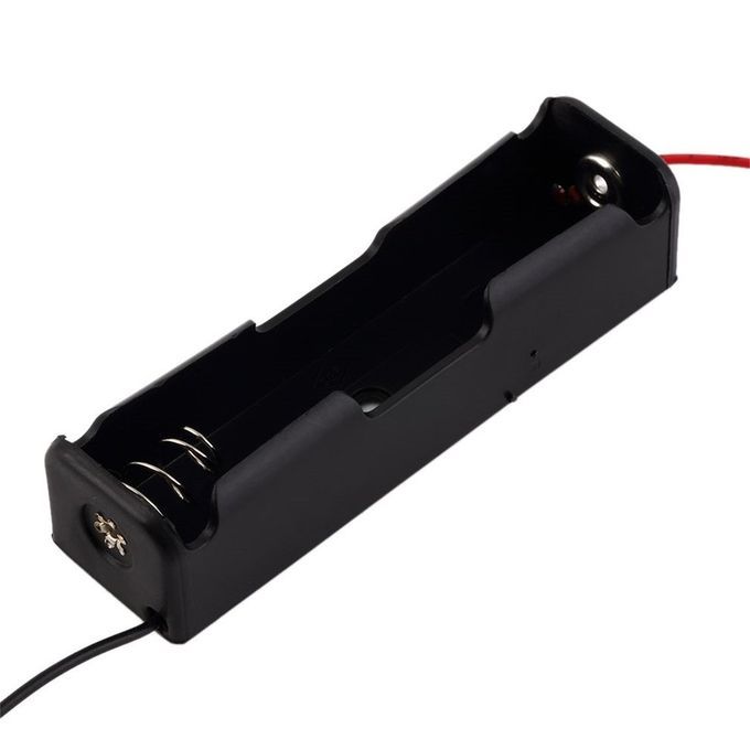Portable Plasti  Battery  Ase Holder Storage Boxes For 186  Batteries 3.7V-black