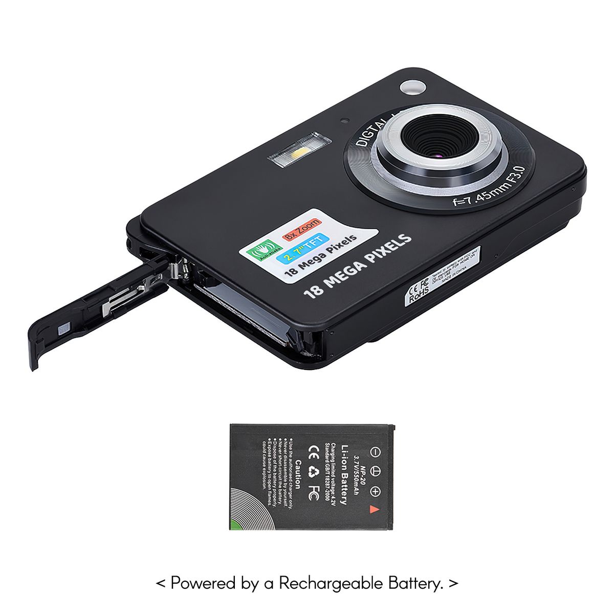 Portable 720P Digital Camera Video Camcorder 18MP Photo 8X