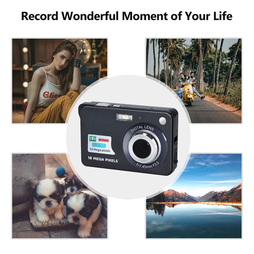 Portable 720P Digital Camera Video Camcorder 18MP Photo 8X