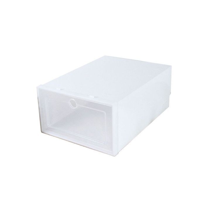 Transparent Plasti  Shoes Storage Box Drawer Box Shoes Storage  Ase Home-White
