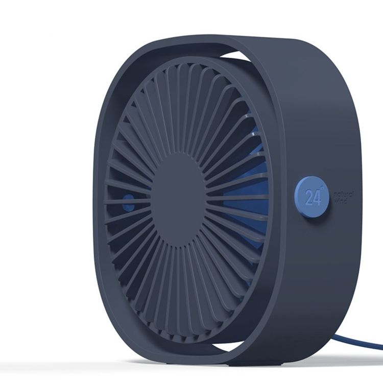360 Degree Rotation  Wind 3 Speeds Mini USB Desktop Fan