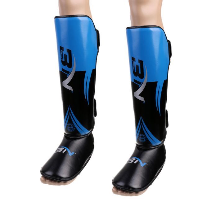 PU Leg Shin Guards Foot Guards Muay Thai Kick Boxing Catchers Gear