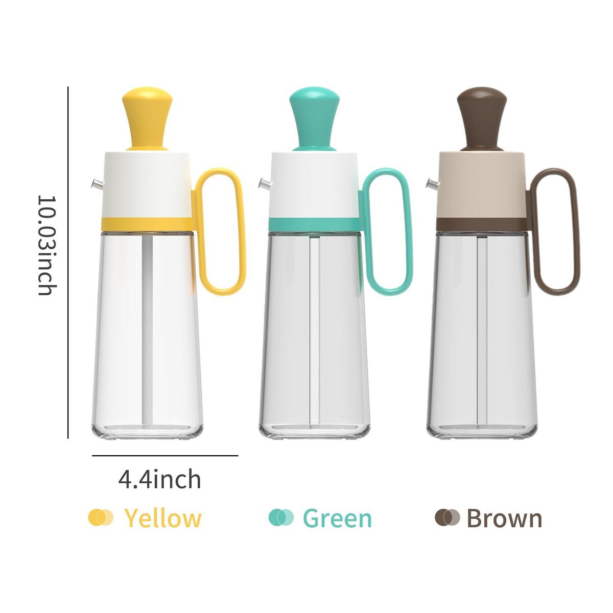 2 In 1 Olive Oil Dispenser With Silicone Brush 550mL Glass Bottle Leakproof Refillable Oil Dispenser for Cooking BBQ Salad Baking Grilling