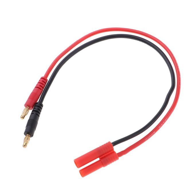 4mm Banana Plug Bullet Connector To HXT4.0 RC B6 Charge Cable 14AWG