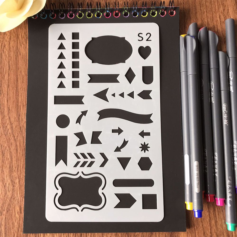 36pcs Children Drawing Stencils Kit PET Material Reusable