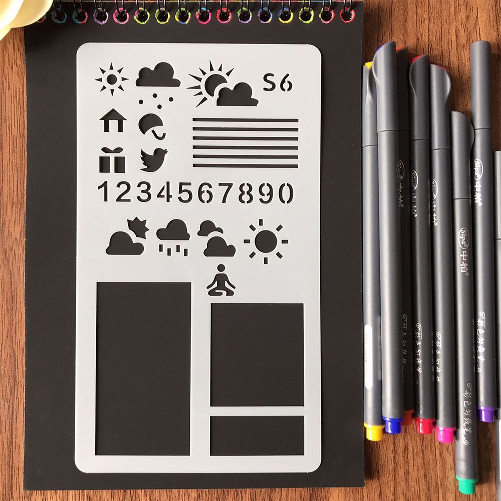 36pcs Children Drawing Stencils Kit PET Material Reusable