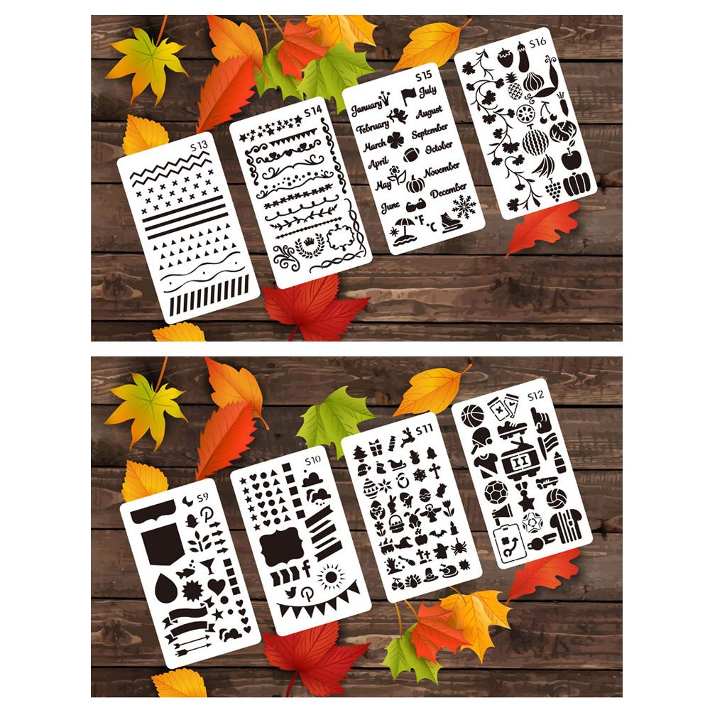 36pcs Children Drawing Stencils Kit PET Material Reusable