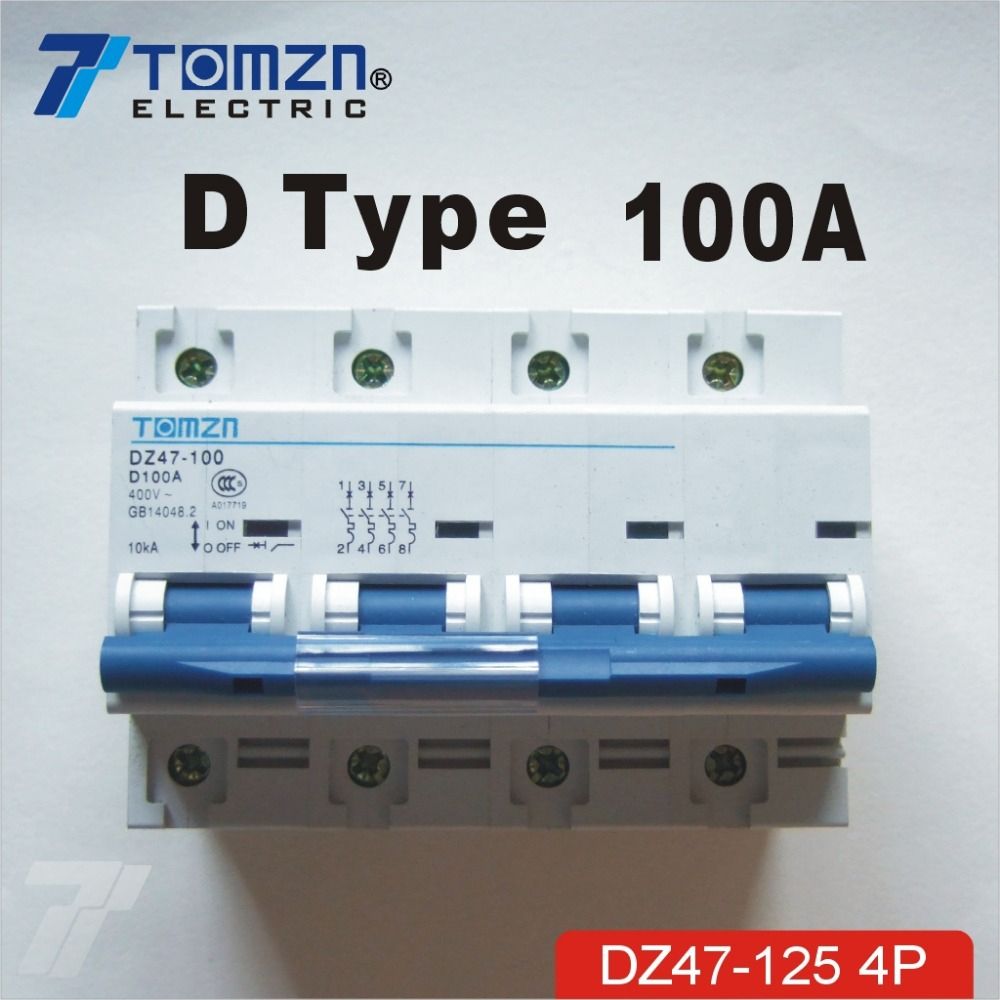 4P 100A 240V 415V 50HZ 60HZ Circuit Breaker