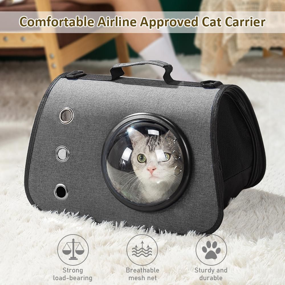 Airline Approved Cat Carrier Comfortable Pet Travel Carrier Shoulder Bag Handbag for Cats Small Dogs Under 13LBS