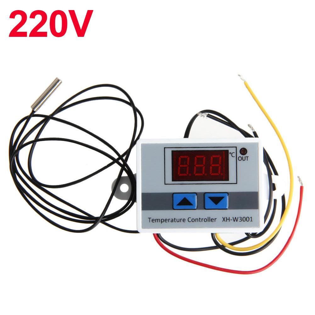 12V 24V 220V Professional W3001 Digital LED Temperature Controller 10A Thermostat Regulator XH-3001