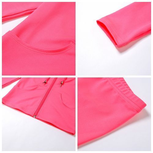 2 Piece Set Women Long Sleeve Zipper Hoodies Legging Stretchy Outfits Sweatsuits