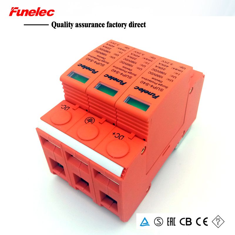 Surge Protector Protection 20KA~40KA DC 1000V 3P DC