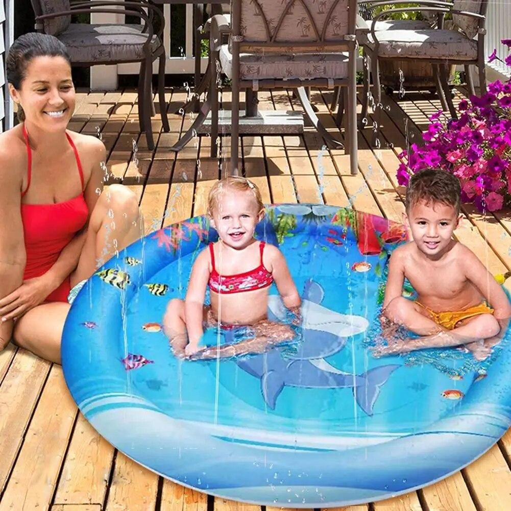 Sprinkle Splash Play Mat Water Toys Fun Outdoor Party Summer Splash Pad For Children Toddlers Boys Girls Kids Water Spray Mat