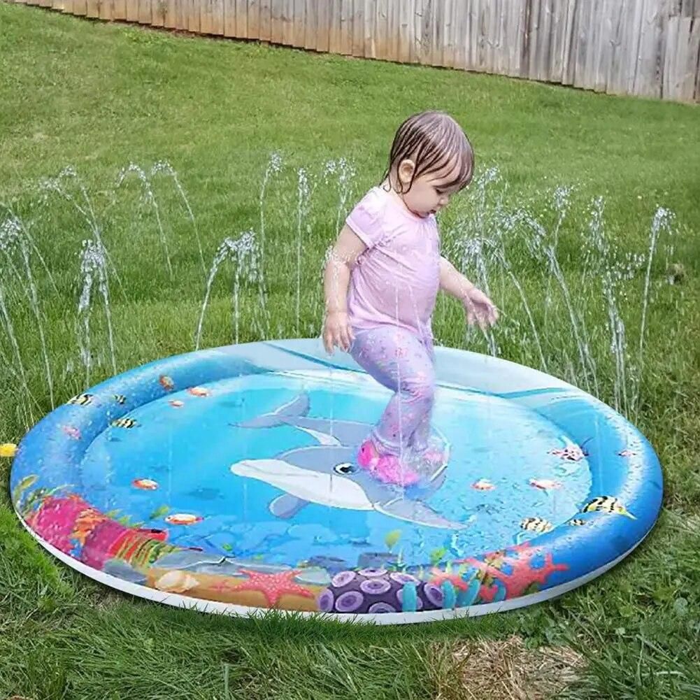 Sprinkle Splash Play Mat Water Toys Fun Outdoor Party Summer Splash Pad For Children Toddlers Boys Girls Kids Water Spray Mat