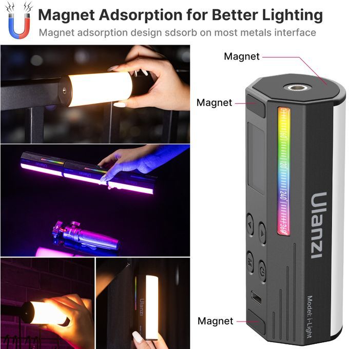 Ulanzi I-Light Mini Magnetic RGB Tube Light LED Video Light