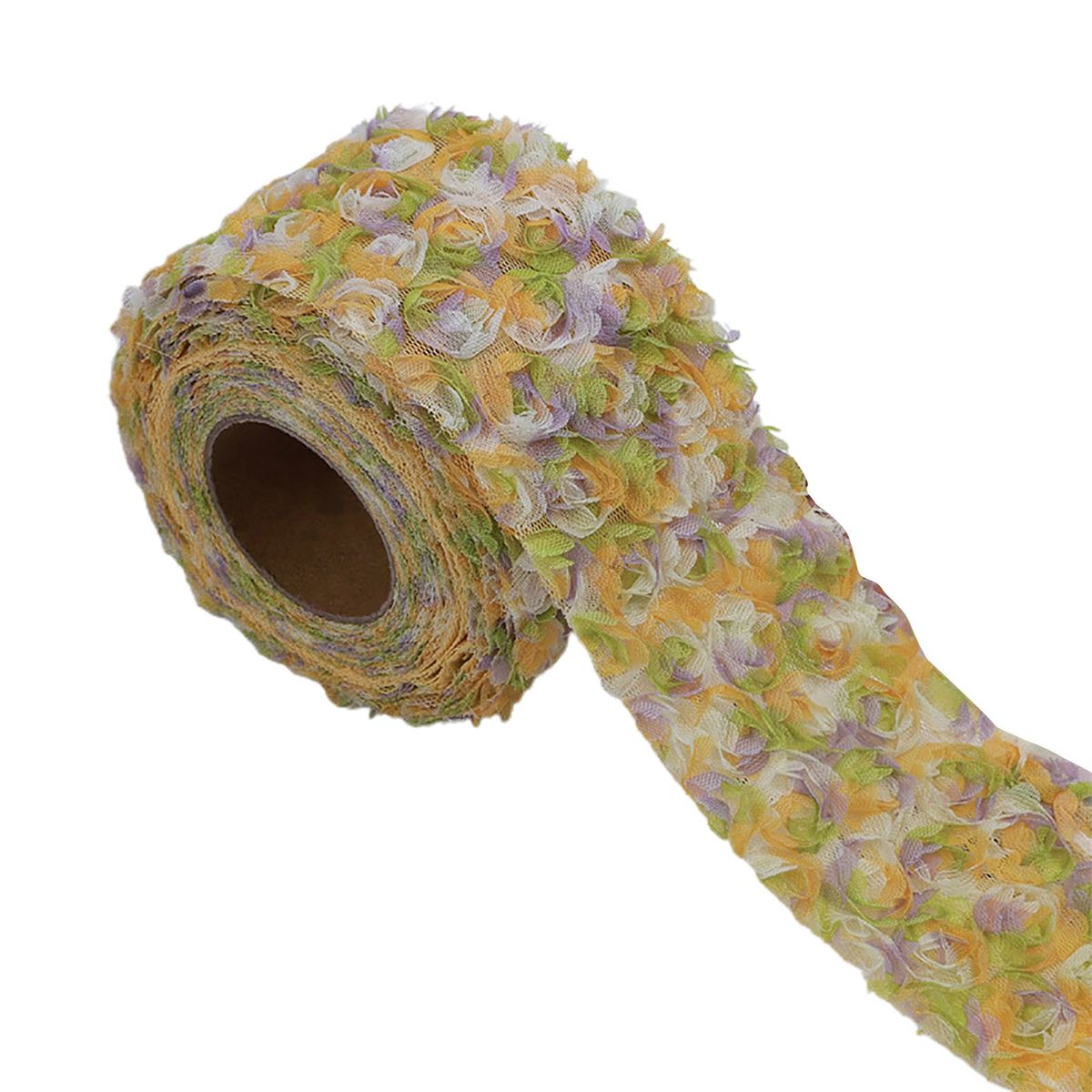 Fabric Ribbon Rolls Gift Wrap Decoration DIY Ribbon Yellow