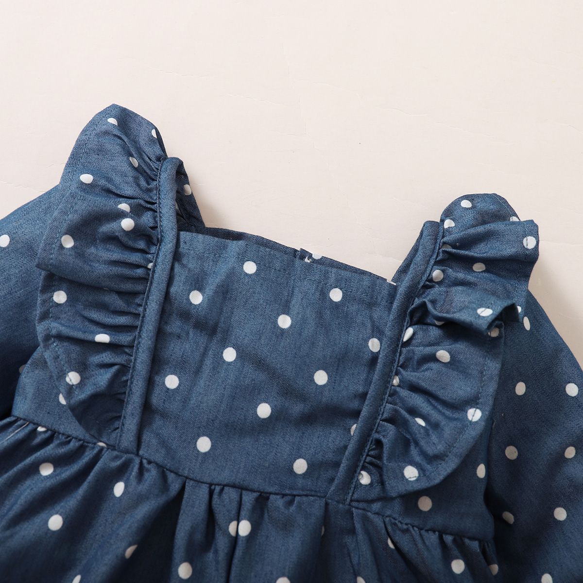 0-2 Years Infant Baby Girl Dress/Ruffle Polka Dots Long Sleeve Dress