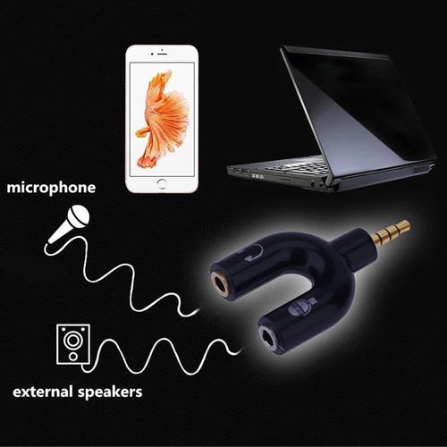 2pcs -  Audio Male To 2 Female Headphone Splitter Adapter