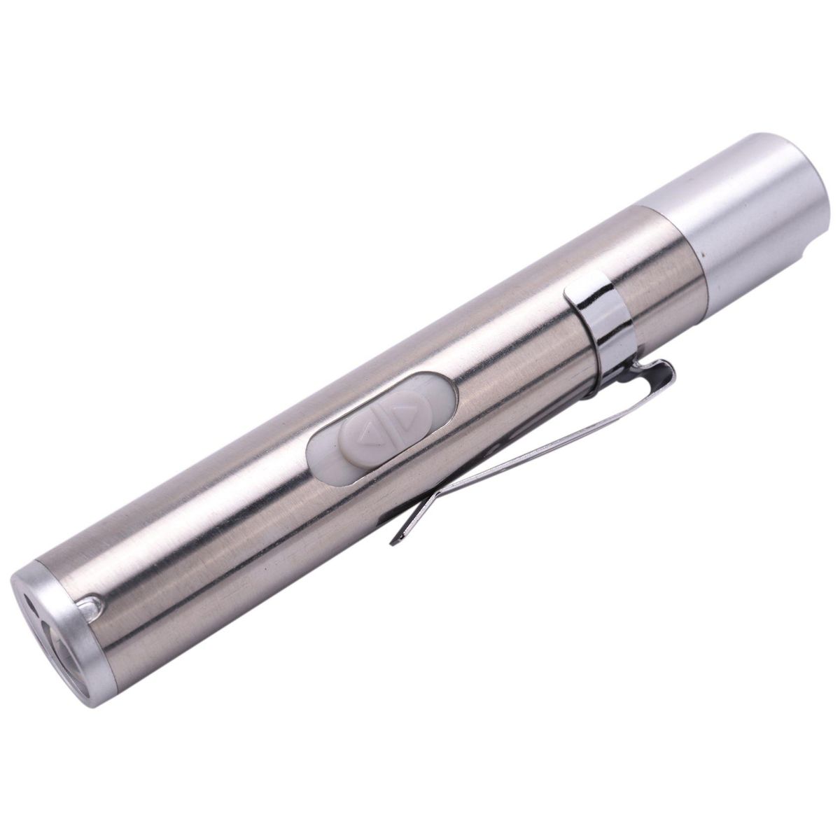 USB Rechargeable LED Laser Flashlight High Quality Powerful Mini LED Torch Pen Design Hanging Flash Light With Metal Clip