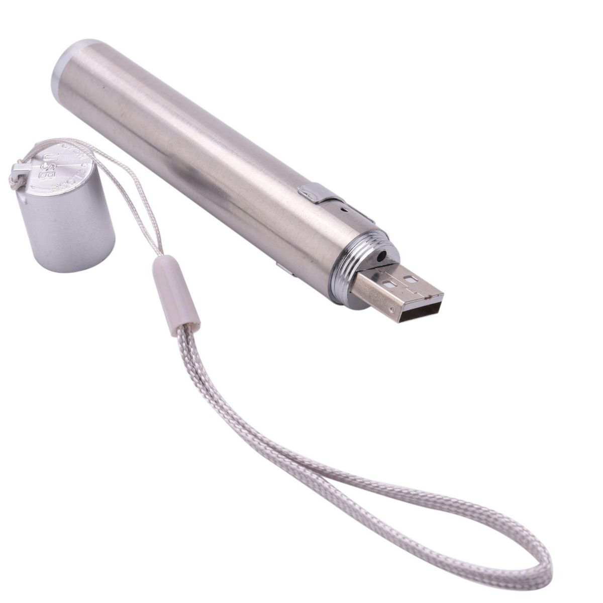 USB Rechargeable LED Laser Flashlight High Quality Powerful Mini LED Torch Pen Design Hanging Flash Light With Metal Clip