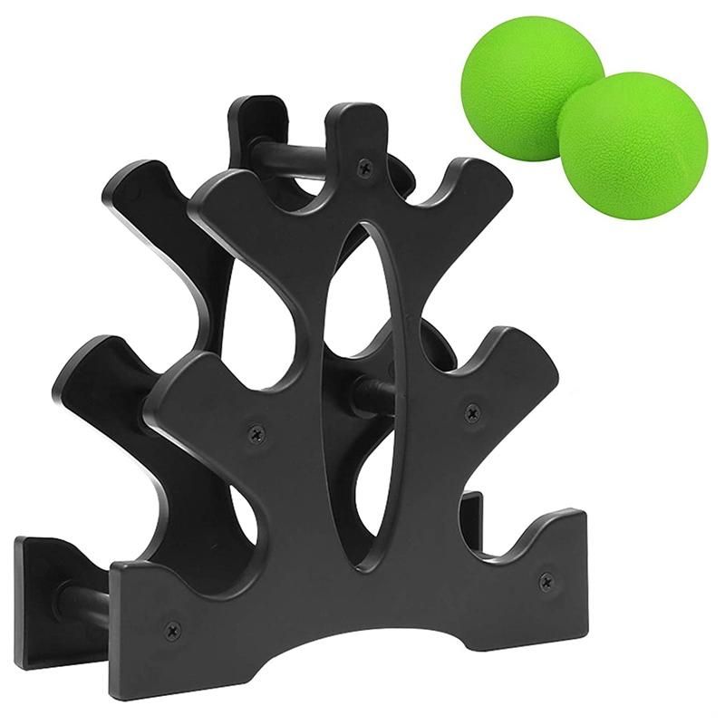 Tier Dumbbell Rack,with a Massage Ball,Dumbbell Tree Rack,Compact Dumbbell Rack for Lightweight Dumbbell