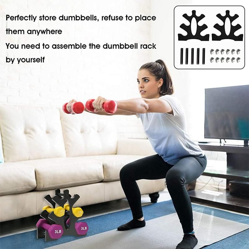 Tier Dumbbell Rack,with a Massage Ball,Dumbbell Tree Rack,Compact Dumbbell Rack for Lightweight Dumbbell