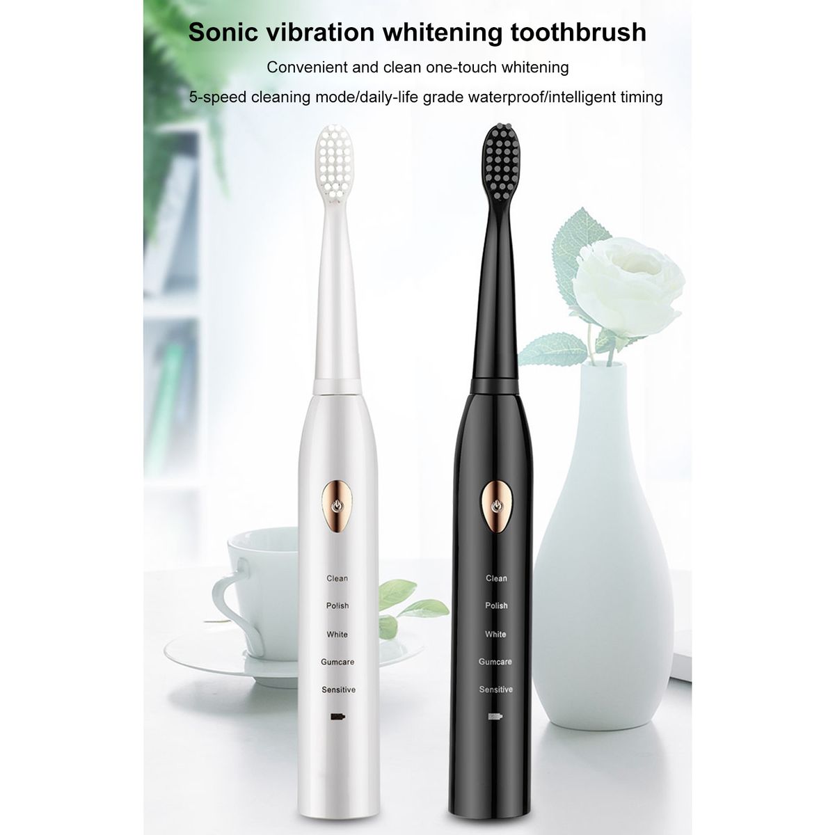 New Sonic Electric Toothbrush Vibration 5 Gear Usb