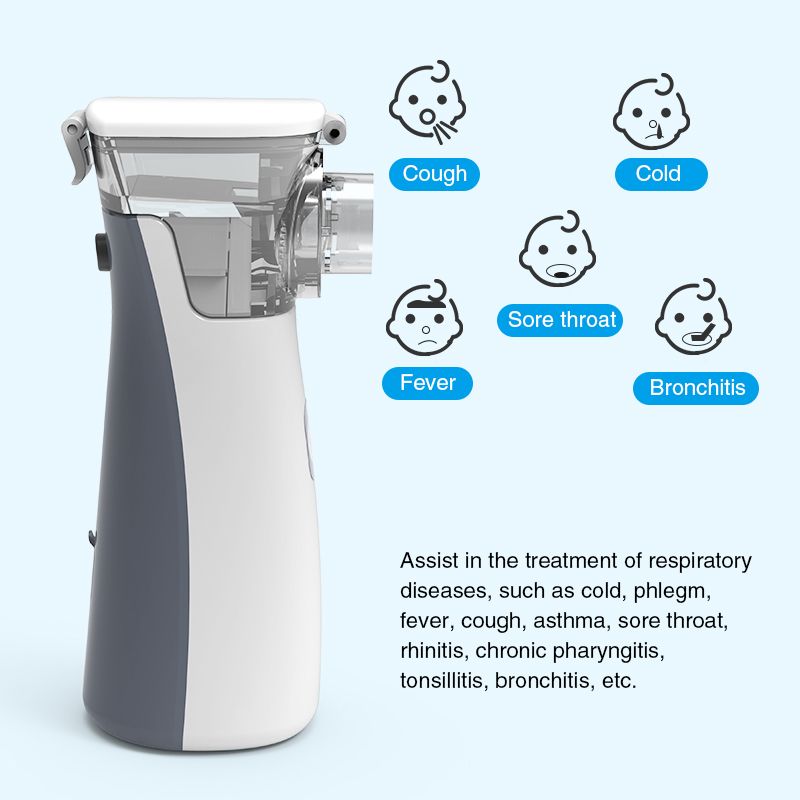 Mini Medical Portable Oxygen Inhaler Sprayer Mini Quiet Handheld Mesh Nebulizer Machine