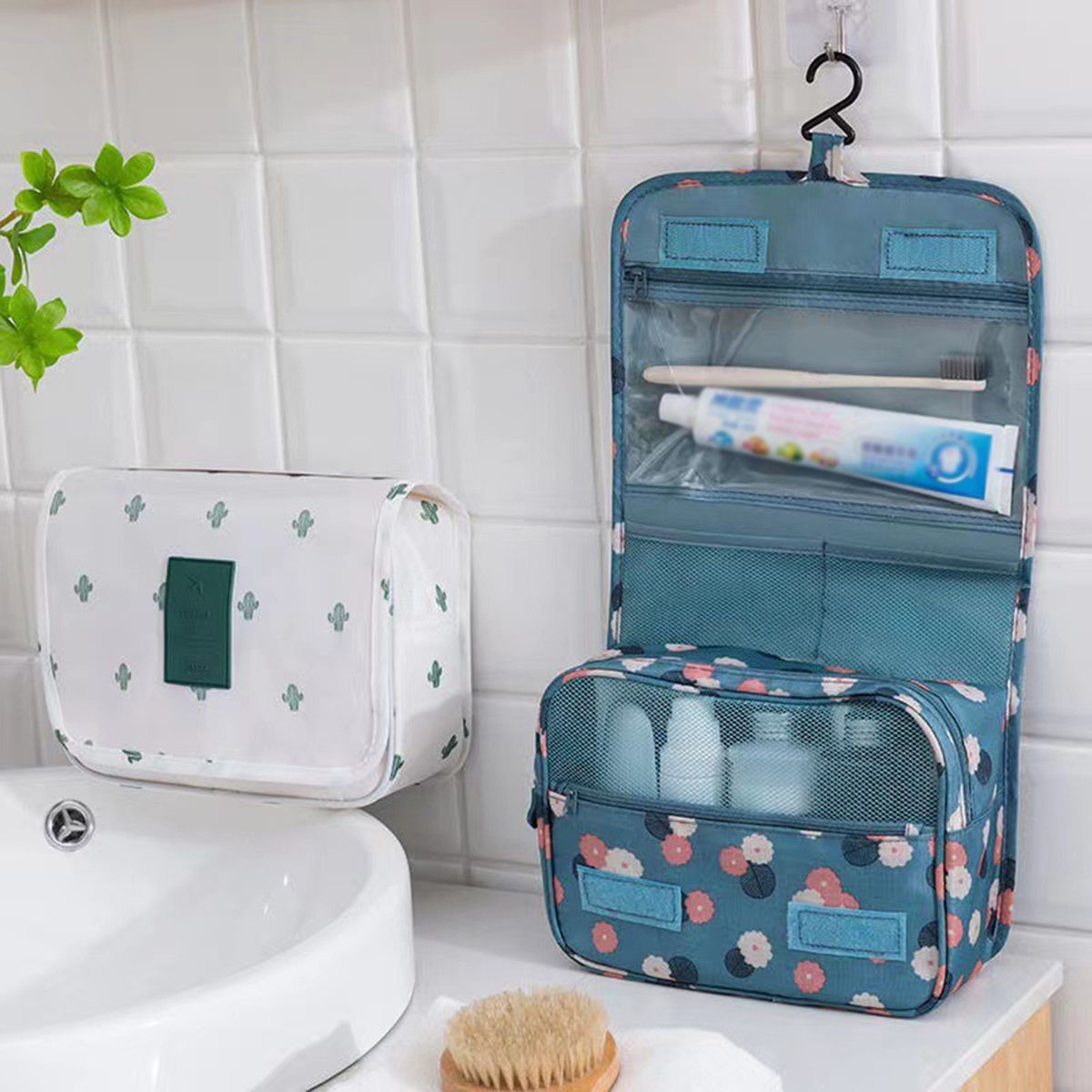 Travel Wash Cosmetic Bag Multifunctional Waterproof Foldable