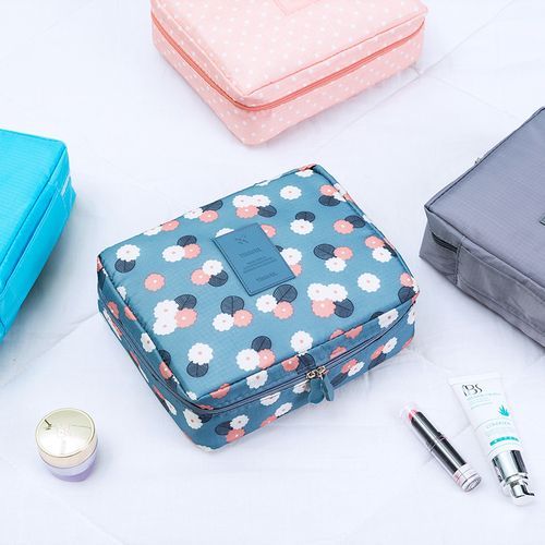 Cosmetic Storage Bag Travel Bag Make Up Organizer-- Blue