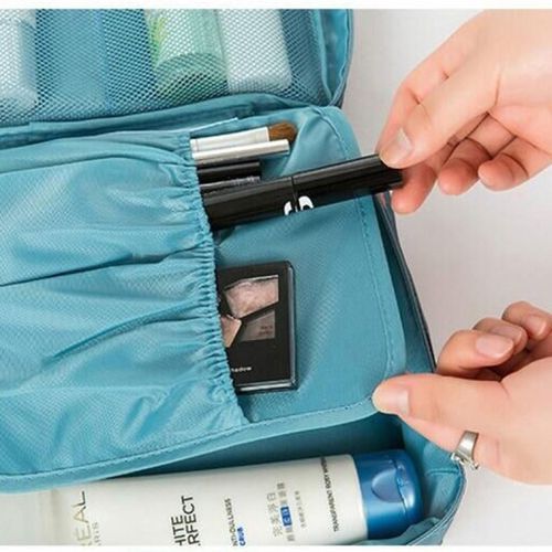 Cosmetic Storage Bag Travel Bag Make Up Organizer-- Blue