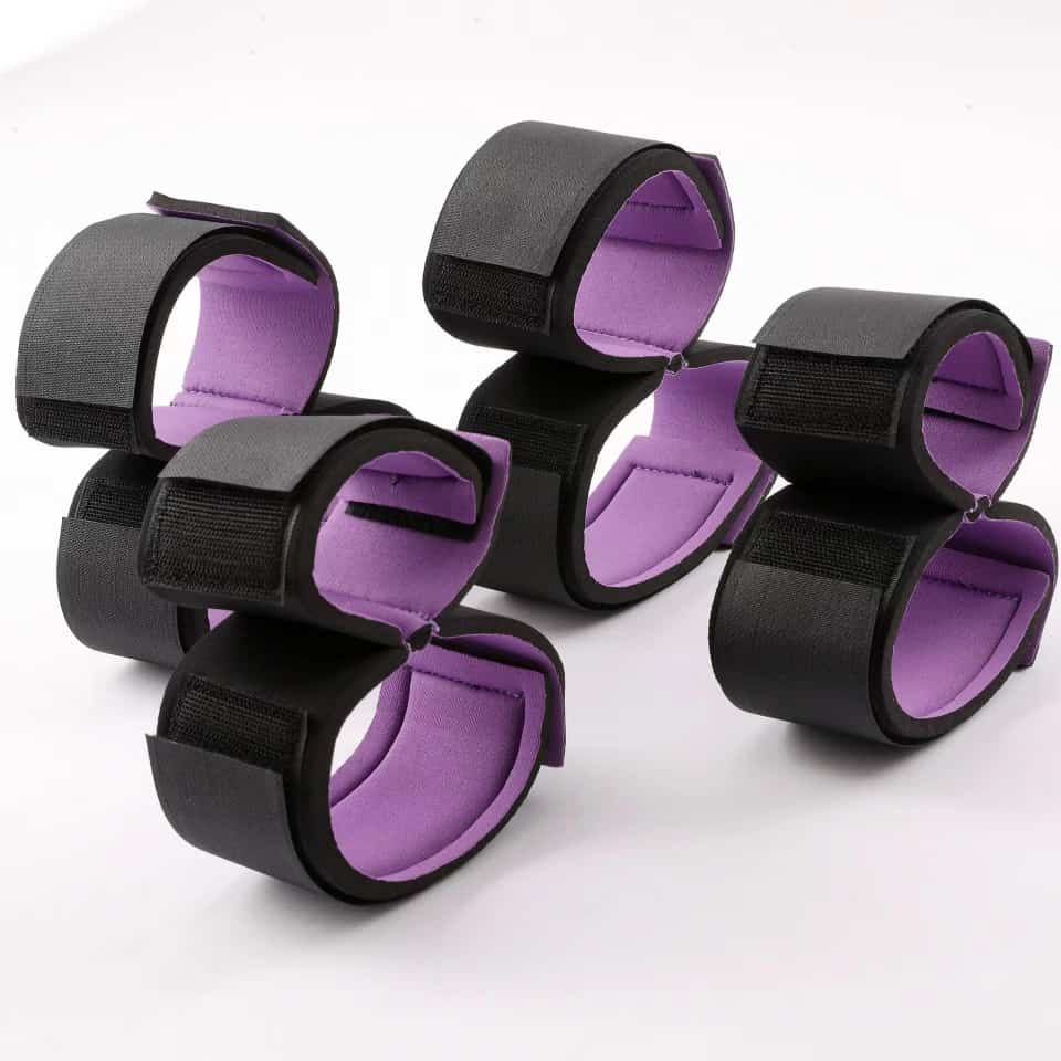 BDSM Bondage Thigh Sling Leather Cuff Bed Restraints Kit