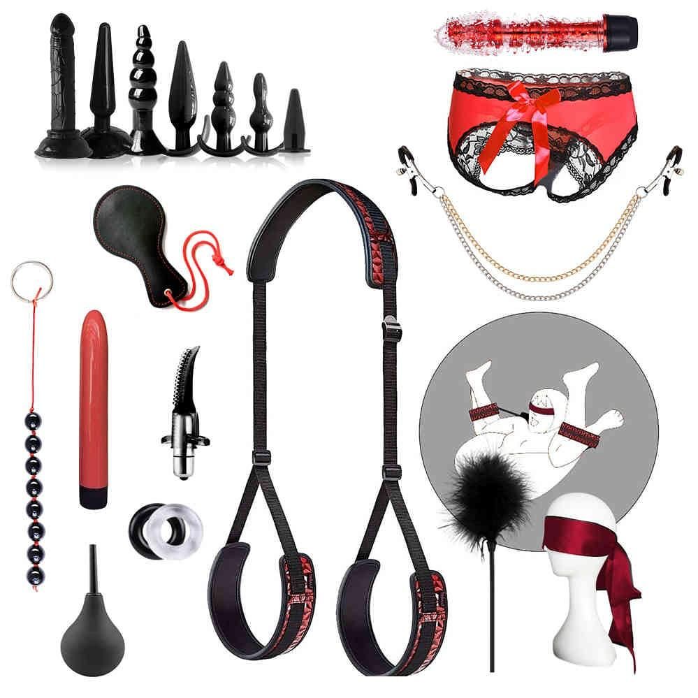 Restraints And Cuffs Butt Plus And Vibrators BDSM Advance 20Pcs Kit