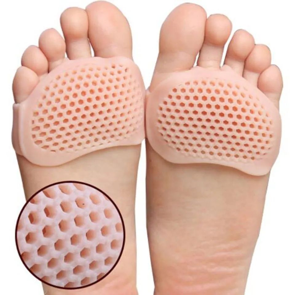 2Pair Non-slip Silicone Foot Pads Forefoot Insole Shoes High Heel Soft Insert Feet Protection Mat Ladies Toe Pain Relief Tool