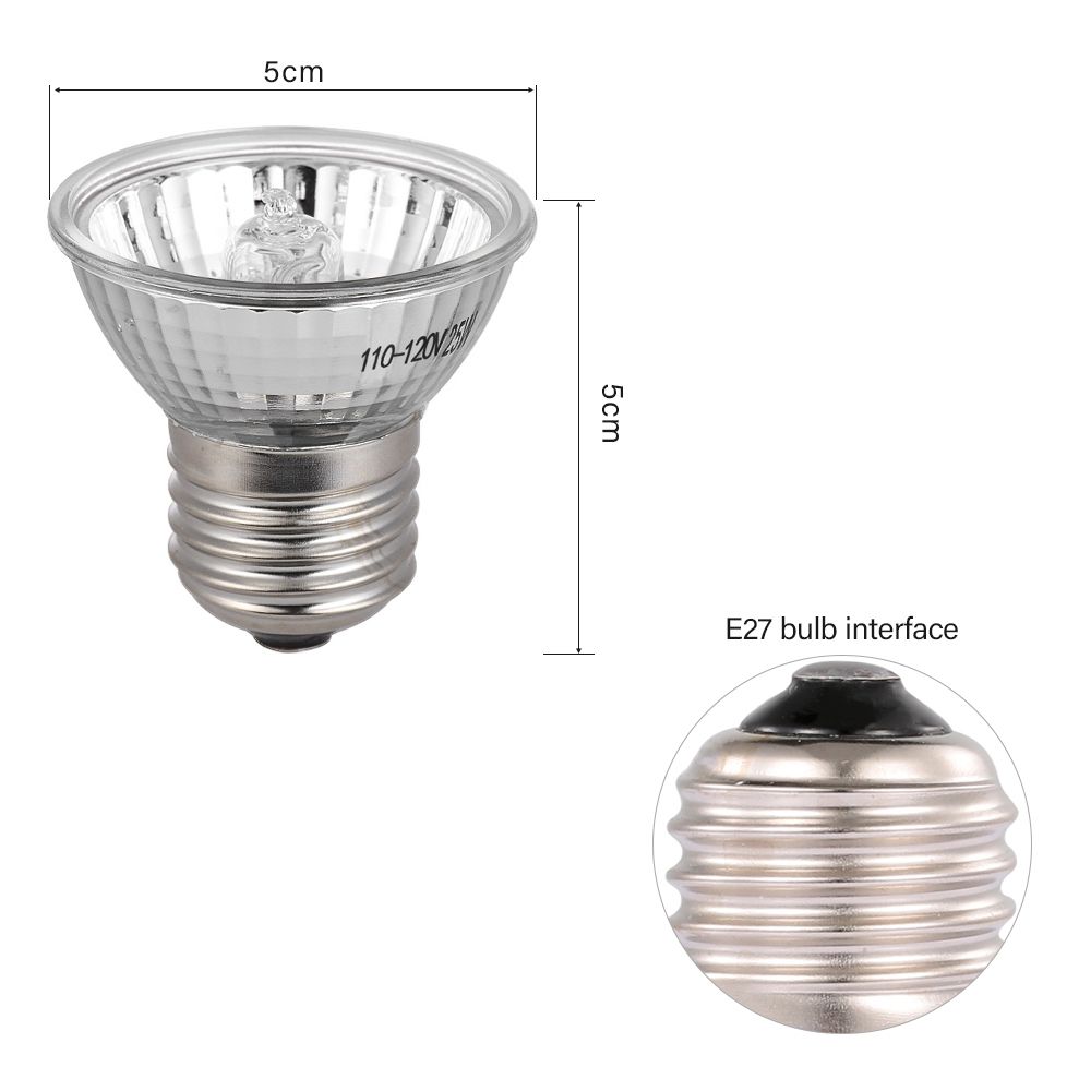 Dadypet 25W Halogen Heat Lamp UVA UVB Basking Lamp Heater