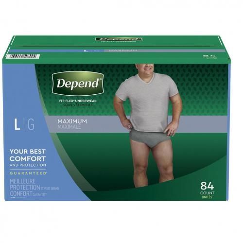FIT- Flex  Underwear For MEN With Maximum Absorbency,84Ct. Large