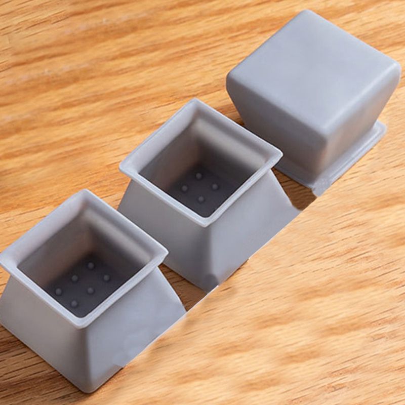 16Pcs Chair Leg Caps Silicone Floor Protector Square