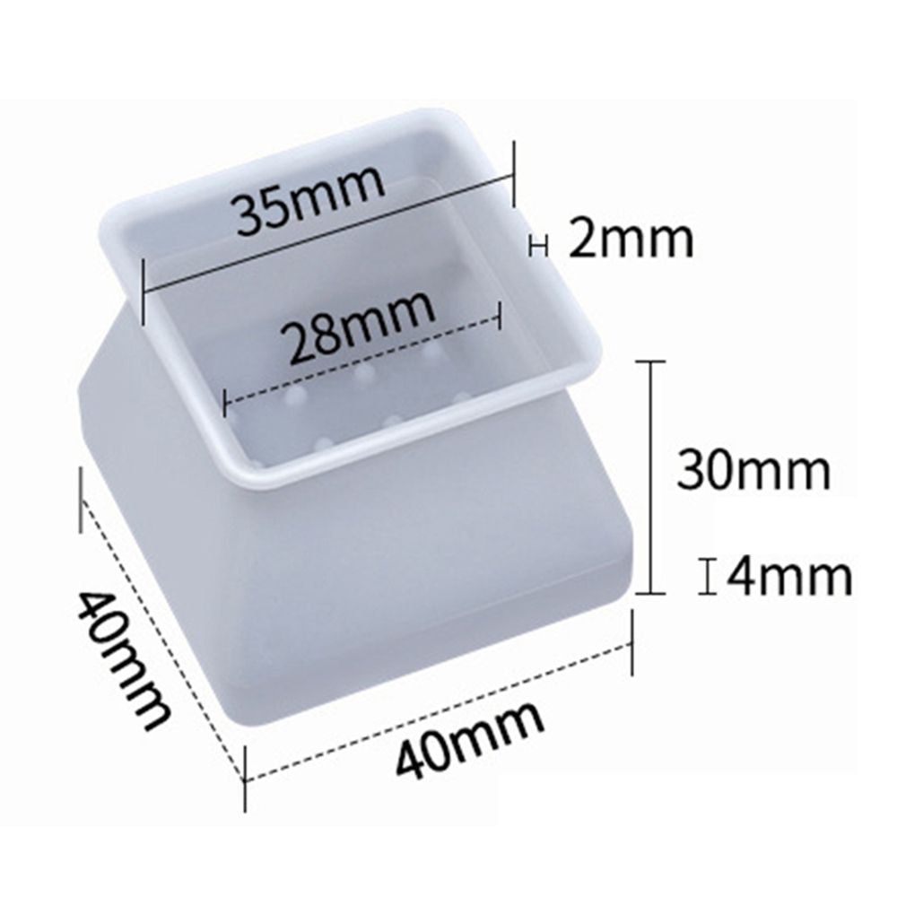 16Pcs Chair Leg Caps Silicone Floor Protector Square