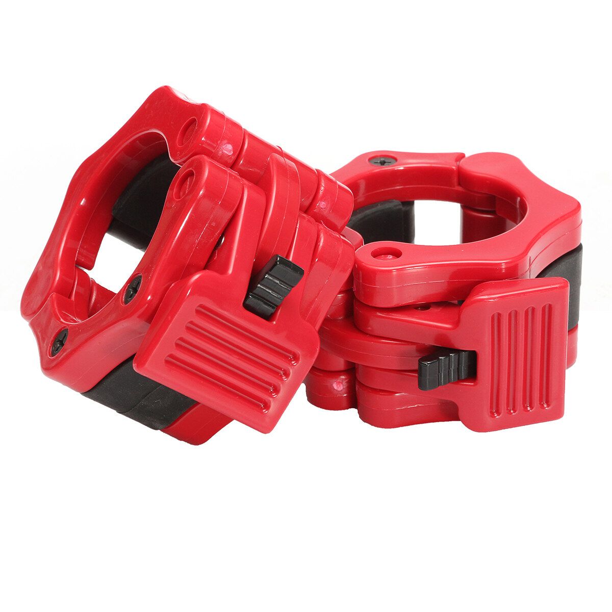1 Pair Dumbbell Barbell Bar Spinlock Collars Clips For Weight Clamps Training Red Red (red)