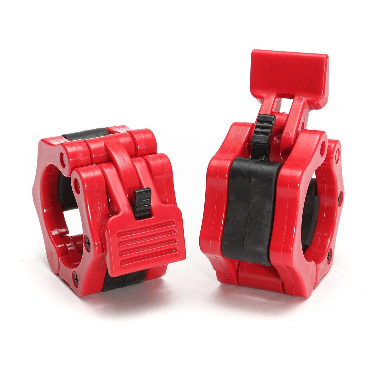 1 Pair Dumbbell Barbell Bar Spinlock Collars Clips For Weight Clamps Training Red Red (red)