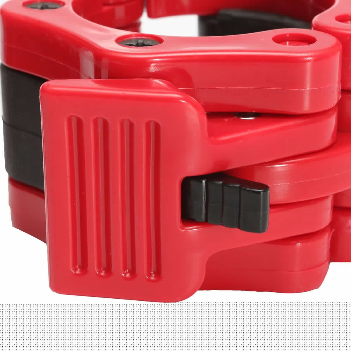 1 Pair Dumbbell Barbell Bar Spinlock Collars Clips For Weight Clamps Training Red Red (red)