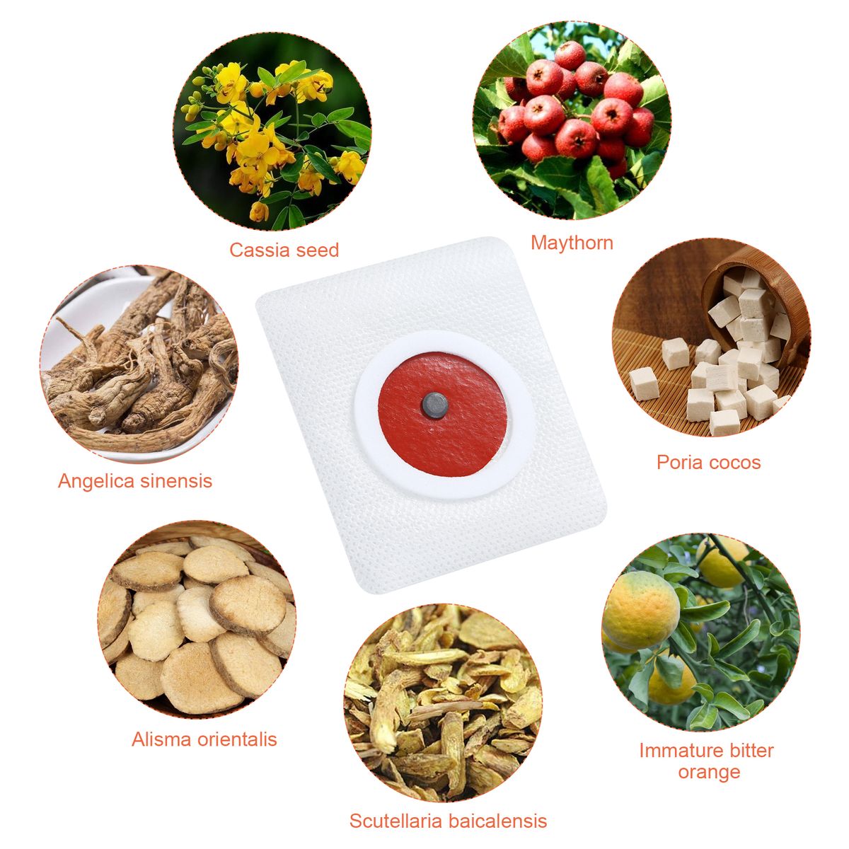50Pcs Slim Patch Navel Sticker Anti-Obesity Fat Burning For