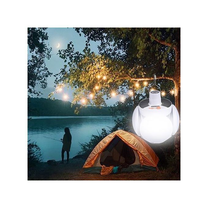 Foldable Rechargeable Solar Powered Bulb Light Camping