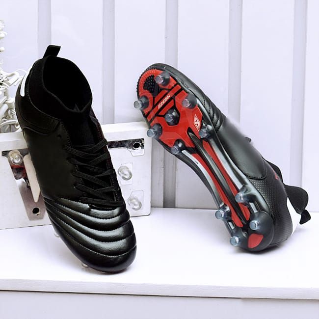 Ankle Men Football Boot Black