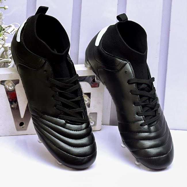 Ankle Men Football Boot Black
