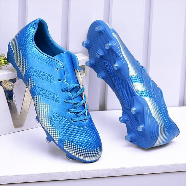 Men Soccer Football Boot Blue/white