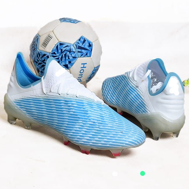 Men Football Soccer Boot White/Blue