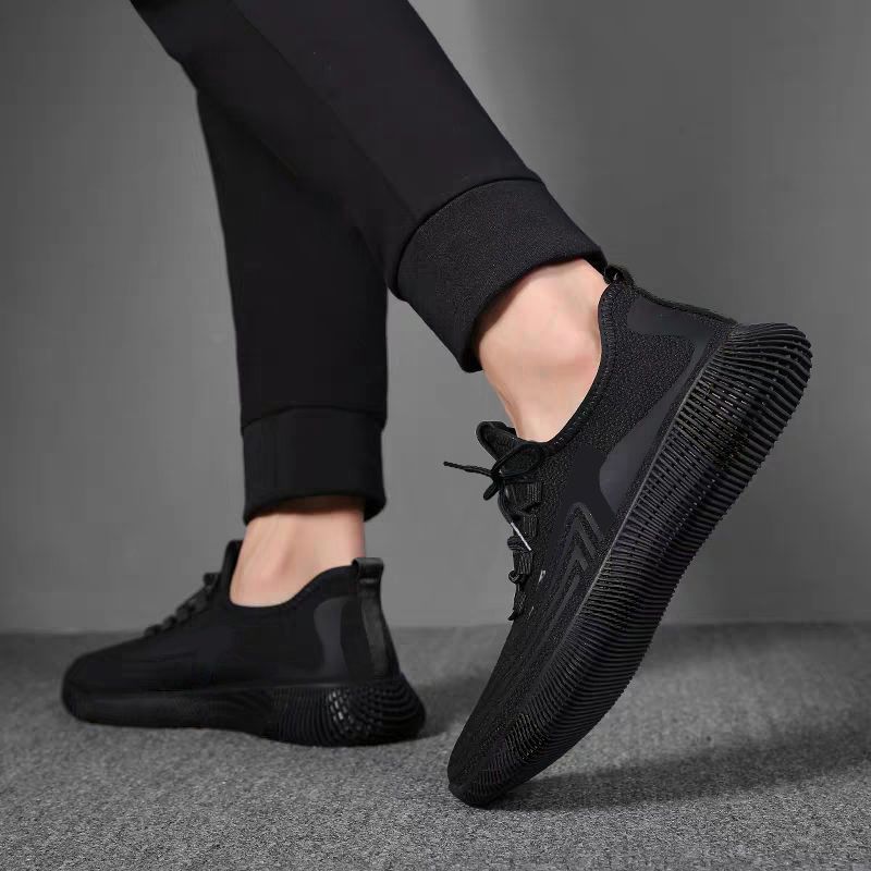 2023 Men's  Simple Sneakers - Casual Warrior Shoes - Black