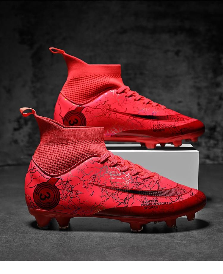 Men Soccer Shoes AG High Ankle Football Boots Men Sneakers