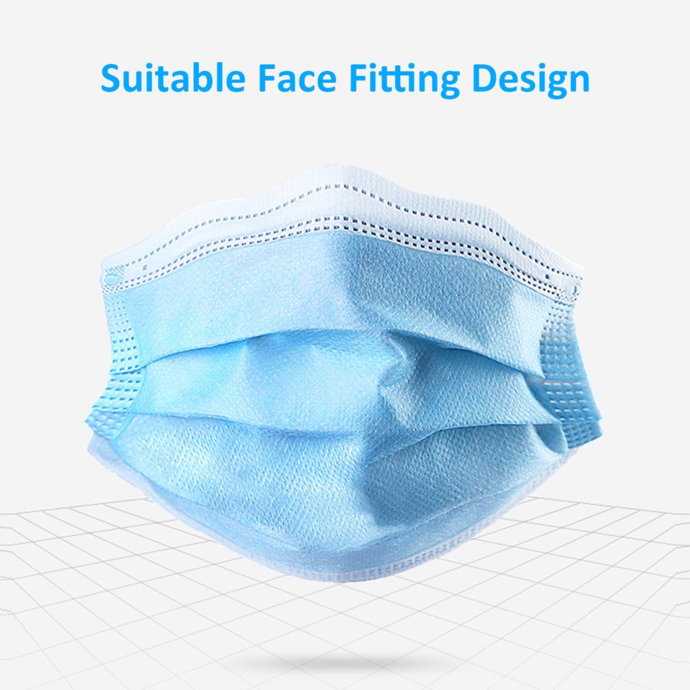 50PCS Face Mask Disposable Stop PM2.5 Particle Face Cover